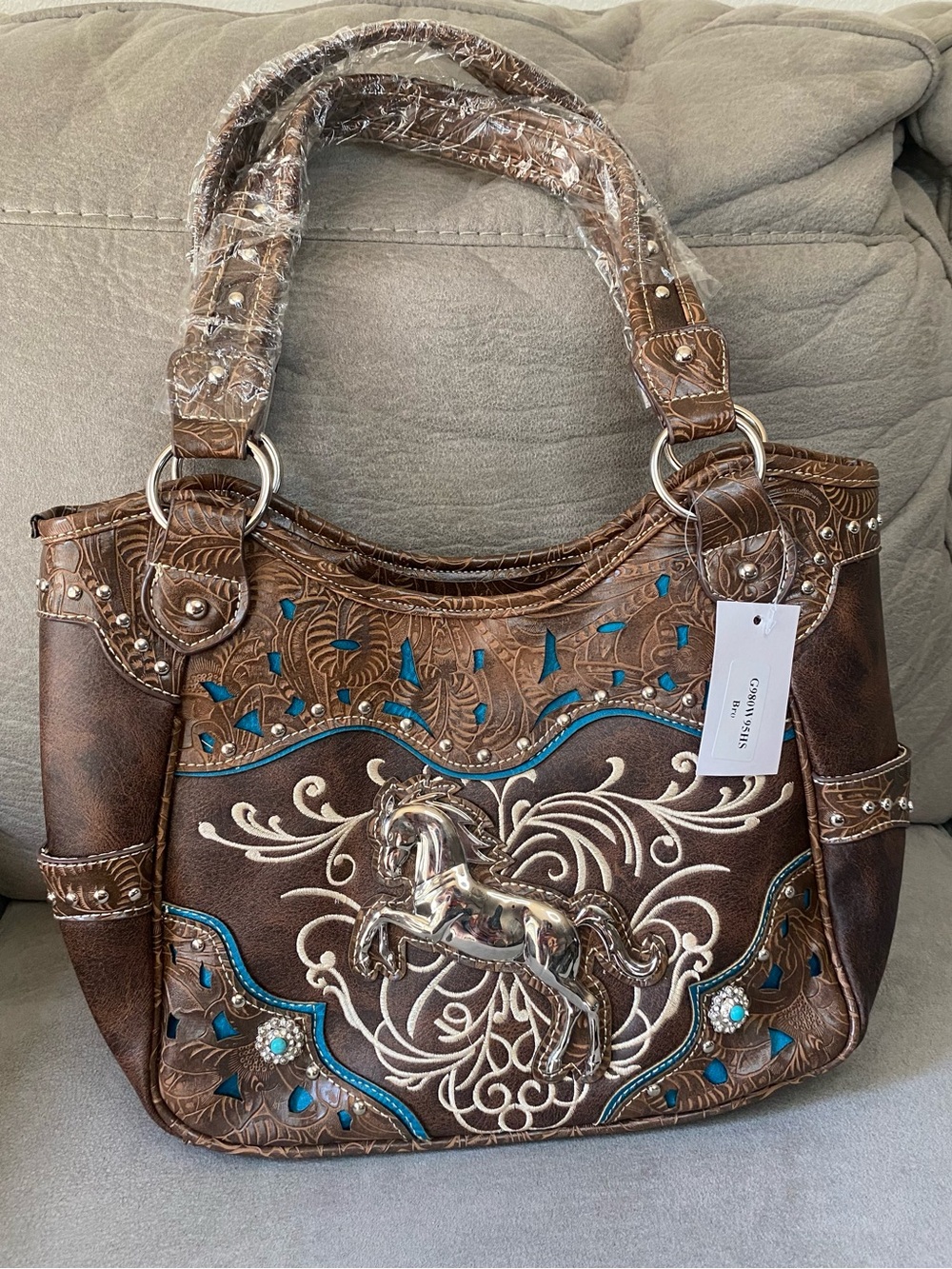 Western Style Horse Carry Purse Country Handbag Tote Bag Shoulder